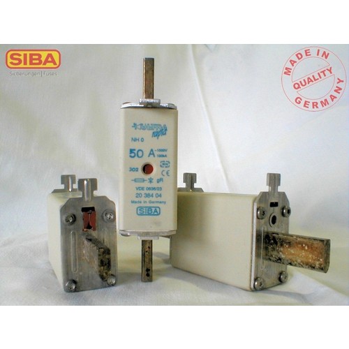 2038404.100 Siba NH-Sicherung Gr.0 Ultra Rapid 100A Produktbild Front View L