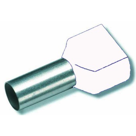 701577 Eltropa Twin-Aderendhülse mit Isolation, 2x0,5qmm, L8mm, weiß Produktbild