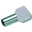 701582 Eltropa Twin-Aderendhülse mit Isolation, 2x4qmm, L12mm, grau Produktbild front S