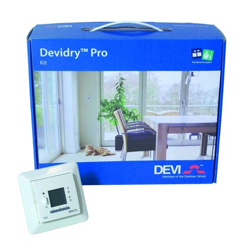 19911006 DEVIdry Pro Kit UP Uhrenthermostat DEVIreg 535, Fühler Produktbild Front View L