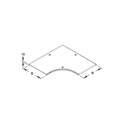 274901 Niedax RESDV 300 Deckel f. Bogen 90° Breite 304mm m. Drehriegel Produktbild Front View L