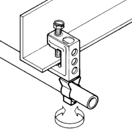 750542 Niedax E-Klips Schraubklemme mit Rohrclip FH65-GM1926 Produktbild