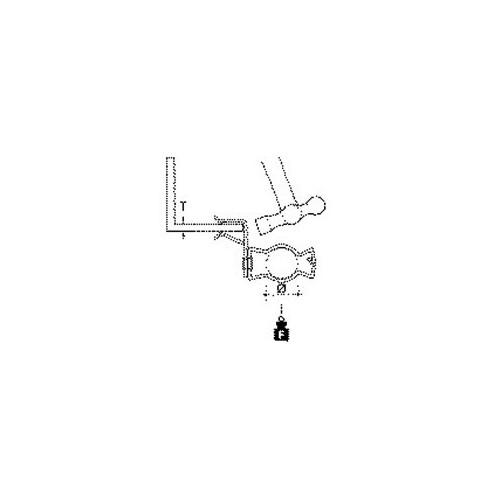 749201 Niedax AH1420-GM2632 E-Klips Flanschkralle mit Rohrclip Produktbild Front View L