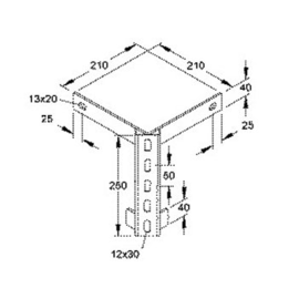 838004 Niedax KWAE 200 Adapter stahl feuerverzinkt Produktbild front M