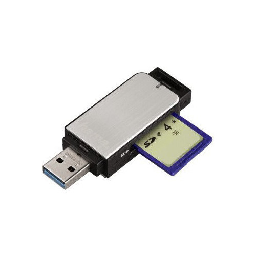 2.01.450.40209 Hama Kartenleser SD/microSD USB Produktbild Front View L