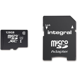 2.88.446.00203 Integral SDXC Micro 128GB UHS I Adapter Produktbild front M