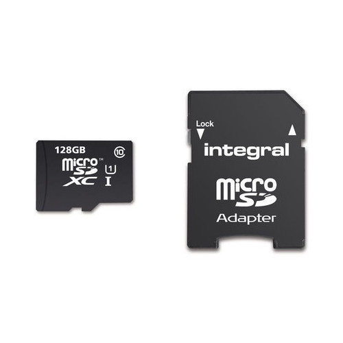 2.88.446.00203 Integral SDXC Micro 128GB UHS I Adapter Produktbild Front View L