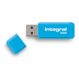 2.88.446.05065 Integral USB Stick Neon 8GB bl Produktbild front M
