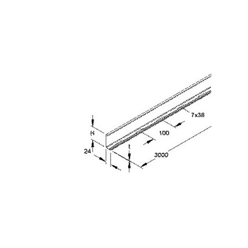 237609 NIEDAX RW 85 Trennsteg 80x3000mm t=0,9mm Produktbild Front View L