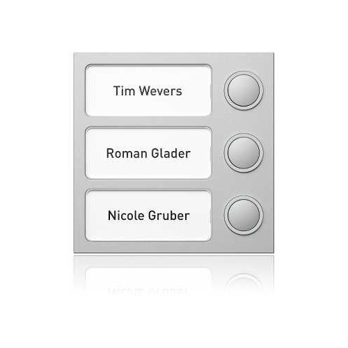 1875320 Ritto Portier Tastenmodul (3Tasten) silber Produktbild Front View L