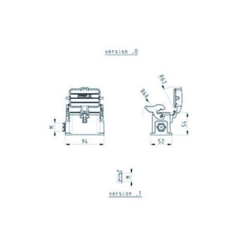 71.342.1035.1 WIELAND Gehäuseunterteil BAS GUT GT 10 M20 50 A1 Produktbild Front View L