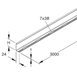 225002 Niedax RW 60 Trennsteg 55x3000mm T=0,75mm Produktbild