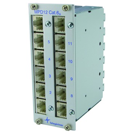 J02022A0055 Telegärtner Patchpanel AP MPD12-HS K Cat.6A 3 HE / 10 TE Produktbild front M