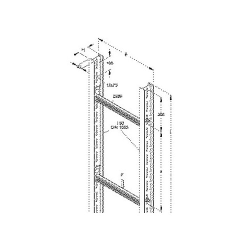 323463 Niedax STIC 86/403 Steigetrasse schwer 80x480x6000mm 1,75kN Produktbild Front View L