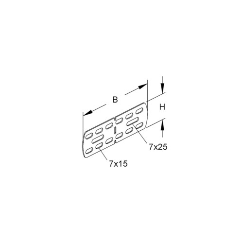 258604 Niedax RVV 50 Universalverbinder 44x135mm Verbinder für RSV Produktbild Front View L