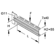 170425 Niedax KTUM 100 Ausleger mittelschwer 73x105mm 1,2kN Produktbild