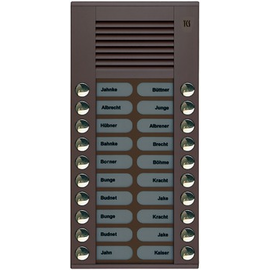 PES20-EB/04 TCS Außenstation AP 20 Tasten 2-reihig eloxiert bronze Produktbild front M