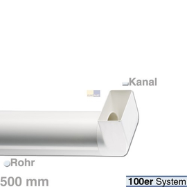 771843 Europart Umlenkstück mit Rohr 100 flach 500mm lang Produktbild