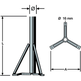 218603 Kathrein ZAS 15 Standfuß Höhe: Produktbild