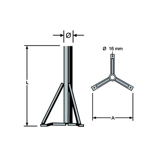 218603 Kathrein ZAS 15 Standfuß Höhe: Produktbild Front View L