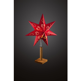 576900 Hellum Papierstern m Holzfuß rot N15 Produktbild front M