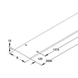 891023 Niedax RDV 200 E5 DDeckel f. Kabelrinne/-leiter 200x3000mm t=0,8mm Produktbild