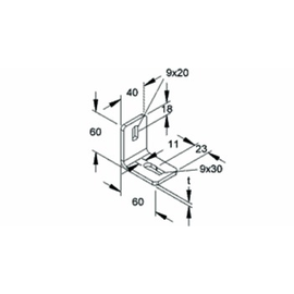 728909 Niedax WWU 150/8 E5 Wand- Anschlusswinkel gleichschenkelig Produktbild front M