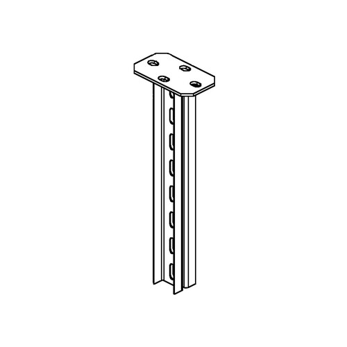 173105 HDUF 50/500 Hängestiel Doppel- U-Profil 50x22x500mm Produktbild Front View L