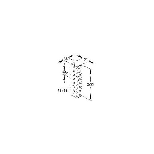 891788 Niedax VB 6040 Längsverbinder für Profil U 6040 Produktbild Front View L