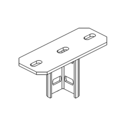 891771 Niedax KU 6040 Schraubkopfplatte für U 60x40mm Profil Produktbild