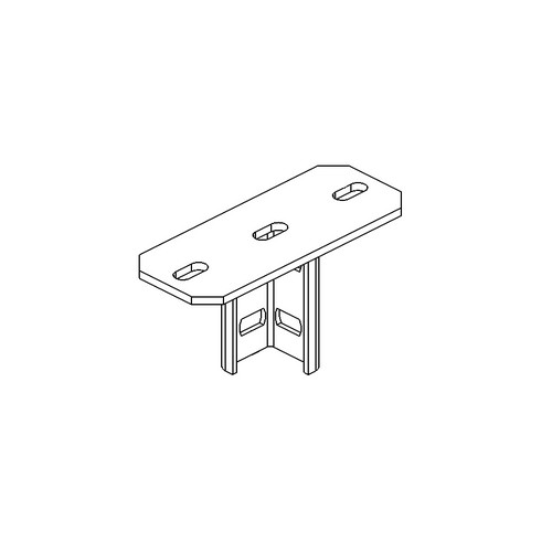 891771 Niedax KU 6040 Schraubkopfplatte für U 60x40mm Profil Produktbild Front View L