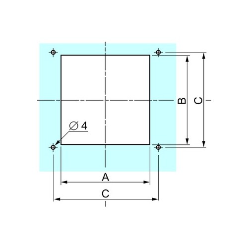 NSYCAG104X95LM Schneider E. ENTLÜFTUNGSBLECH 120X120mm Produktbild Front View L