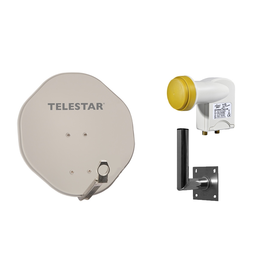 229993 Telestar Set Telestar Alurapid 45, SAT Antenne, Twin LNB, Mast und Wa Produktbild