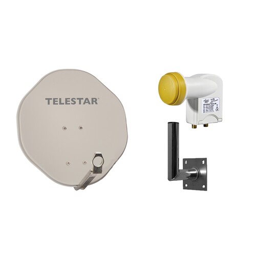 229993 Telestar Set Telestar Alurapid 45, SAT Antenne, Twin LNB, Mast und Wa Produktbild Front View L