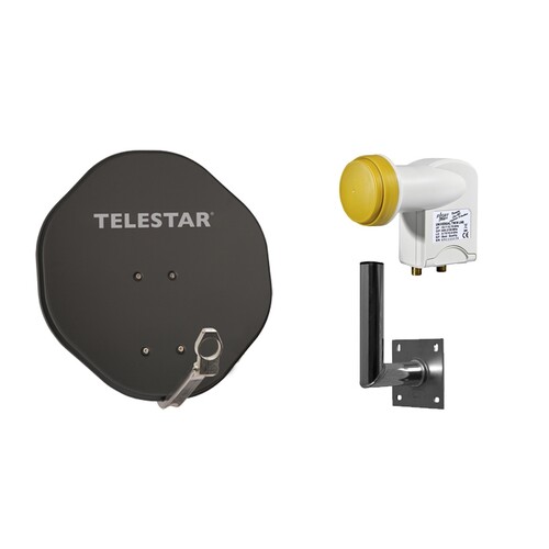 229995 Telestar Set Telestar Alurapid 45, SAT Antenne, Twin LNB, Mast und Wa Produktbild Front View L