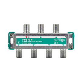 208017 Pötzelsberger FVS 6P, 5 2400 MHz Verteiler mit DC Durchgang, F-Anschluss Produktbild