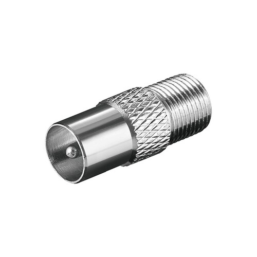 209022 Pötzelsberger SBFC2 Ante.-Adapter F-Kupplung(F-Buchse) - IEC(Koax)-Stecker Produktbild Front View L