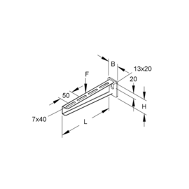 967261 Niedax KTA 400 C1KG Ausleger für Wand/Hängestiel, standard, 75X410 mm, 2 Produktbild