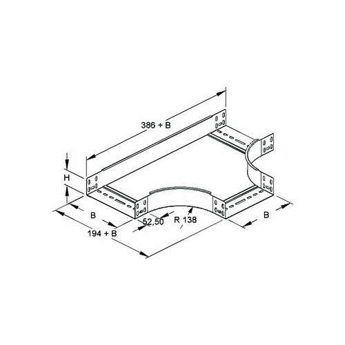 228805 Niedax T-Stück RTS 60.100 Produktbild Front View L