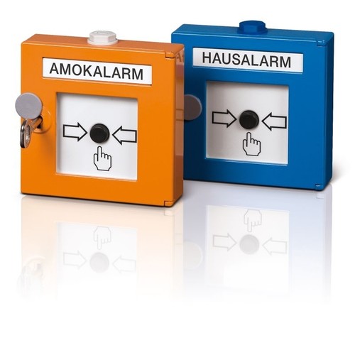 HMH-001 B RCS Handmelder Hausalarm, blau Produktbild Front View L