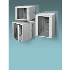 WSH-016 RCS 19? Wand Schwenkrahmenschrank, 16 HE, mit Glastü Produktbild front M