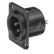 XLR-503 M RCS XLR Einbau Stecker, schwarz, male Produktbild front S