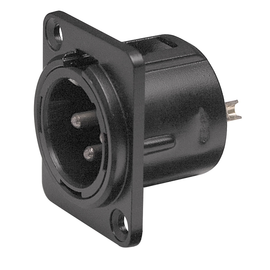 XLR-503 M RCS XLR Einbau Stecker, schwarz, male Produktbild front M