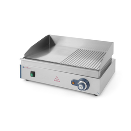 203156 Hendi Grillplatte, 1/2 glatt 1/2 gerillt, 550x430x260 mm, 2400 Watt Produktbild