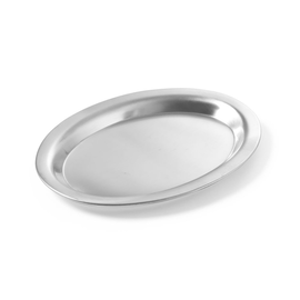 405000 Hendi Kaffee Serviertablett 200x140 mm, oval, Edelstahl, Satin Produktbild front M