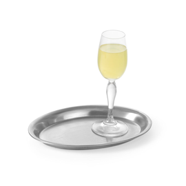 405307 Hendi Kaffee Serviertablett 285x220 mm, oval, Edelstahl, Satin Produktbild front M