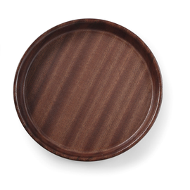 507711 Hendi Serviertablett Woodform Mahagoni hoch, 320 mm, rund, rutschfest Produktbild