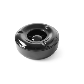569757 Hendi Aschenbecher aus Melamin, schwarz, Ø 146 mm Produktbild front M