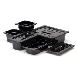 862636 Hendi PC GN Behälter, schwarz, GN 1/4, H 65 mm, 1,8 Liter Produktbild front M