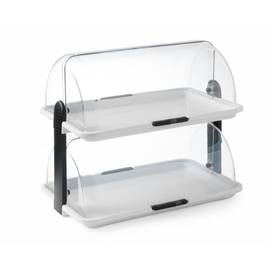 871713 Hendi Rolltop Vitrine, doppelt, Kunststoff Produktbild front M